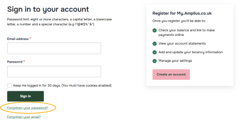 Reset password instruction image