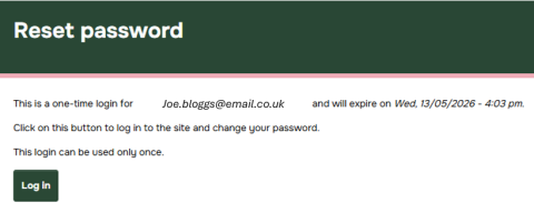 Reset password instruction image